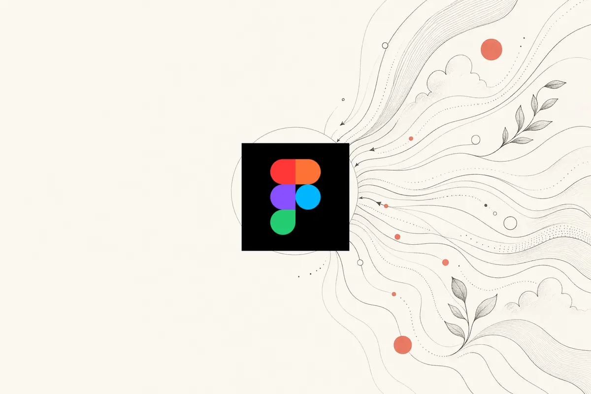 SankiWork vs Figma Make — warm-paper editorial illustration of a prompt converging into a design hub you own