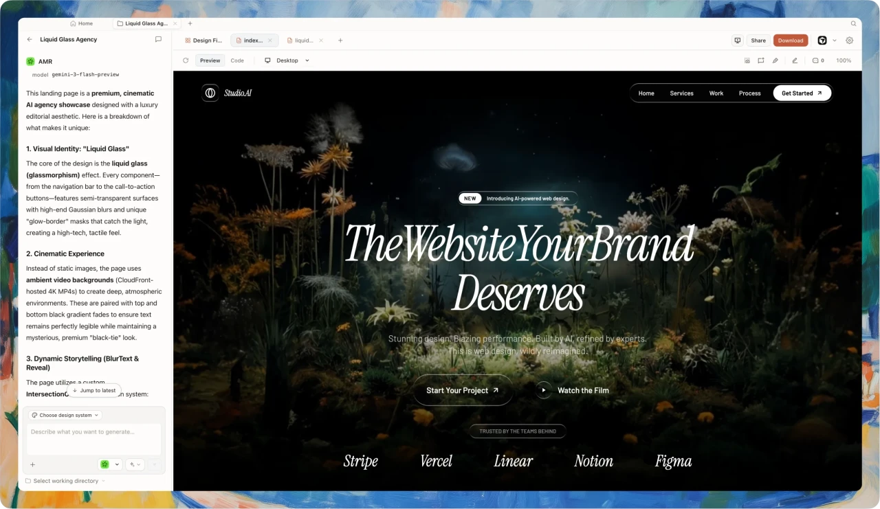 SankiWork desktop — design files & index.html preview