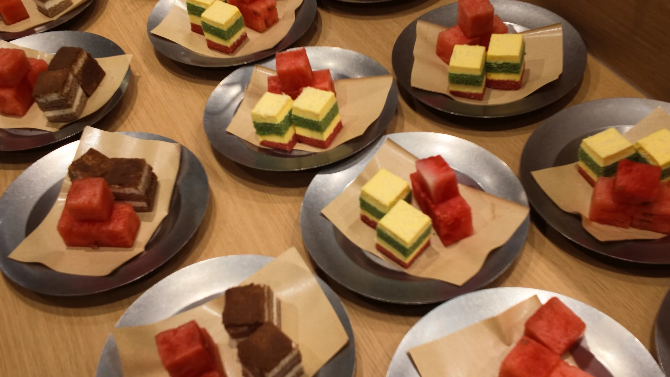 Fresh fruit and food prepared for the SankiWork Shanghai workshop.