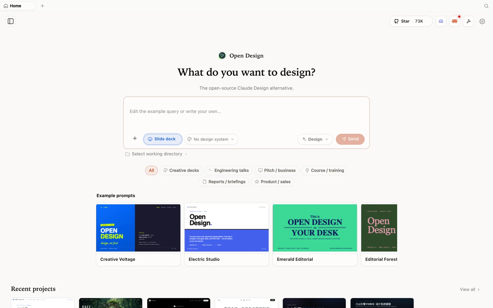 Slide-deck mode in SankiWork with example decks.